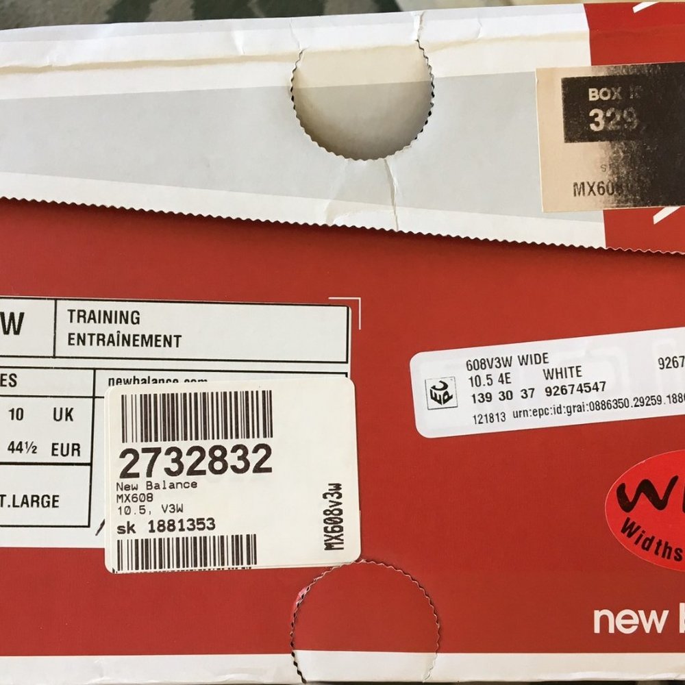 New Balance White Navy Athletic Sneakers - Picture 2 of 9